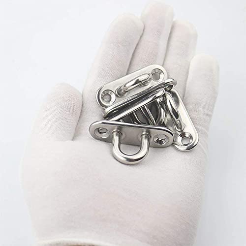 Gancho de anel de grampo de metal | Gancho de teto oval de aço inoxidável,4 Pçs Anéis Gancho Loop Re