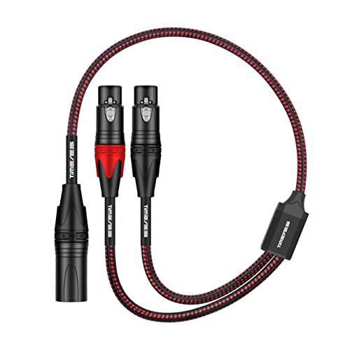 Câble audio répartiteur en Y XLR mâle vers double femelle 0.5m