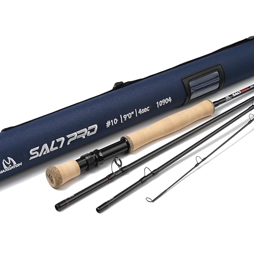 Maxcatch Saltwater Fly Fishing Rod 9ft 8/9/10wt Graphite IM10 Fast Action(9ft 8wt)