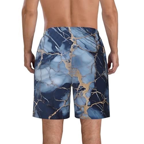 Men's Swim Trunks Quick Dry Bathing Suits Marble Pattern Beach Board Shorts Swimwear with Pockets3