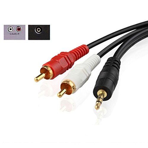 Uxcell 3.5Mm 1/8" Male To 2 Rca Male Audio Y Extension Cable 1.43Meter 4.7Ft Black #TOP4