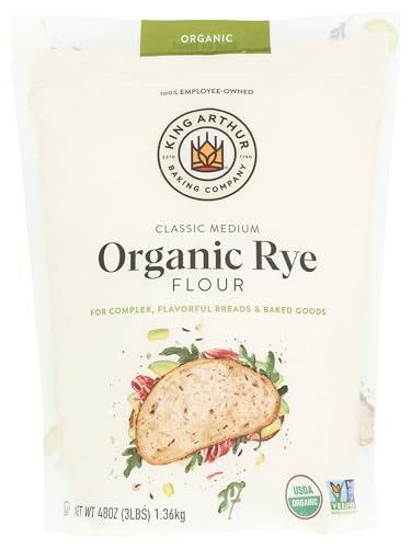 King Arthur Organic Medium Rye Flour - 3 lbs for Complex Fla...