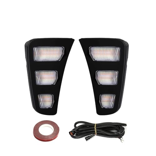 Antibrouillard avant LED Kia Pegas triple couleur avec clignotant dynamique étanche 12V Type B