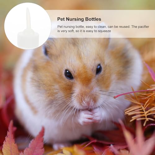 OSOLADY 4個 ペット用哺乳瓶 シリコン製 軽量 コンパクト 携帯便利 子犬 子猫用 授乳補助 食事管理 猫哺乳瓶 猫フィーダー