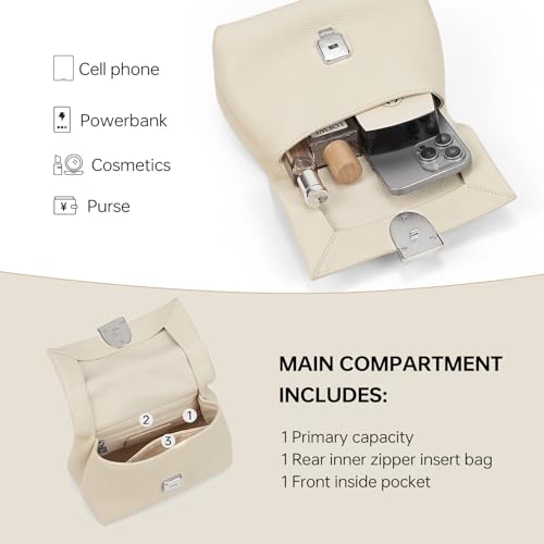 Image of LA FESTIN Small Top Handle Bags for Women Genuine Leather Shoulder Handbag