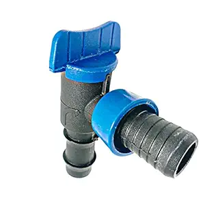 FARMER GIRL - 16 MM Pepsi Elbow Connector with TAP L Cock-L Type Valve Pepsi Elbow Drip Cock DRIP Irrigation/Pepsi Cock (Pack of 30 Pcs)