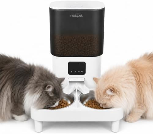 NEWPET Comedouro Elevado para Cäes, Alimentador WIFI Automático G...