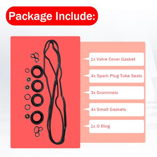 Image of VS50825R Engine Valve Cover Gasket Set Component 1119336010 | Compatible with Camry RAV4 Highlander Avalon Lexus ES300h 2.4L 2.5L 2.7L vehicles this set replaces part vs50825r 1119336010