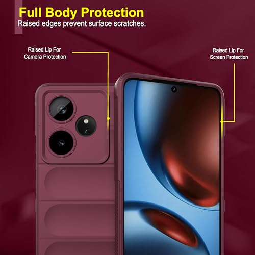 Image of Zapcase Back Case Cover for Realme GT 7 | Compatible for Realme GT 7 Back Cover | Liquid Silicon Magic Case with Camera Protection | Plum