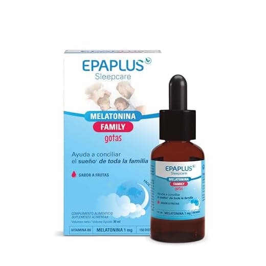EPAPLUS Sueño Melatonina Family Gotas. 30 ml. Sabor Frutas, Ayuda A Conciliar El Sueño, 150 Dosis, Para Niños y Adultos