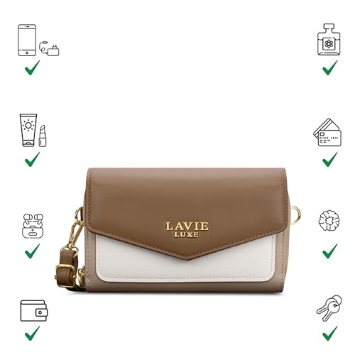 Image of Lavie Luxe Women's Colorblock Sally26 Crossbody Sling Bag | Ladies Purse Handbag | Gift for Women