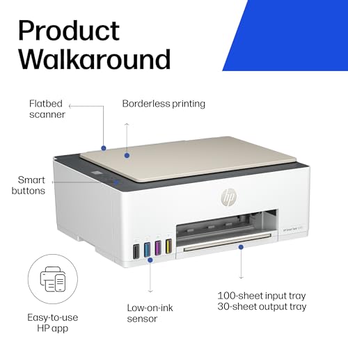 HP Smart Tank 5107 All in One Printer | Perfect for Home | Colour | Wireless | Print, Scan, Copy | Refillable | Includes up to 3 Years of Ink | Smart Buttons | Easy Setup | Reliable Wi-Fi - Image 5