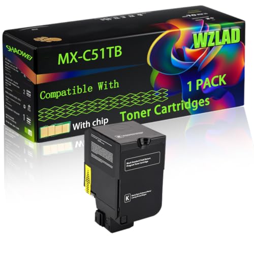 Image of WZLAD MX-C51TB Compatible for Sharp Toner Cartridges with Chip MX-C507P Printers, High Yield Value Pack Black Consumables Multi-Pack Remanufactured Compatible (1 Pack Black)