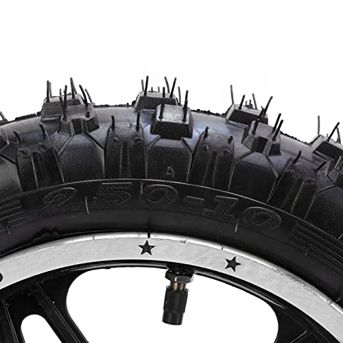 Yctze Roue Arrière 2.5-10 en Caoutchouc et Métal Disque Hors Route pour Motocross - Mini Jante et Pneu