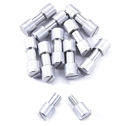 Corby Bolt Fasteners (10 Pack) for DIY Handles &amp; Knife Handle Repair - USA Size (0.312 x 0.218 x 0.96 Inch) - (Aluminum) - for Full Tang Fixed Blade Knives