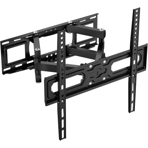 GRIFEMA GB1006-4 Support Mural TV 26-65 Pouces, Fixation Murale TV Contenir Jusqu'à 35KG, Accroche Television Mural Orientable,Inclinable et Extensible, Max...