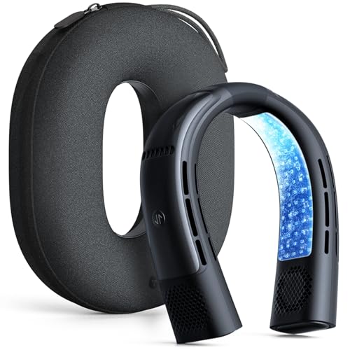 TORRAS COOLiFY 2S Lite Neck Air Conditioner, Long Battery Life Cooling Neck Fan, Lightweight & Comfortable, Hands-Free Wearable AC for Commute, Work, Travel. Black