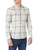 Bajo ligeramente redondeado G-STAR RAW Marine Service Slim Camisa, Gum GD Hugo Check C763-c476, L para Hombre