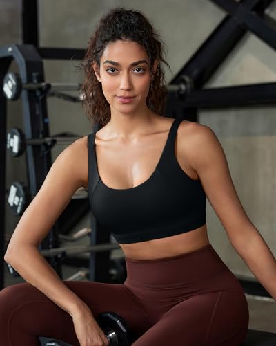 Image of RUNNING GIRL Sports Bra for Women High Support, Molded Cup Supportive High Impact Sports Bras with Sewn in Pads