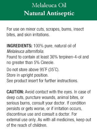 Melaleuca Tea Tree Oil T36C5 .5 Oz for Cuts, Scrapes, Bug Bites and Burns