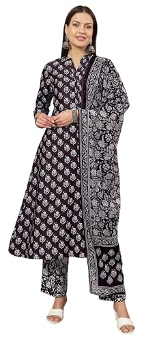 Ensemble kurta indien polyrayonne dupatta tunique imprimée traditionnelle