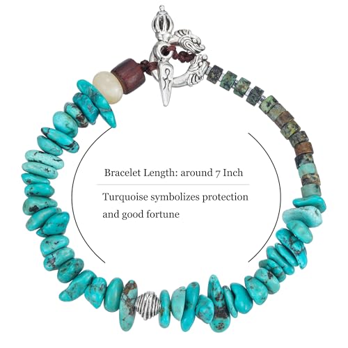 Image of Plumiss Women Boho Handmade Natural Stone Crystal Leather Bead Wrap Bracelets Collection