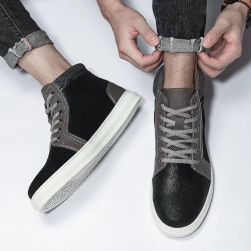 Image of Arkbird Casual Sneaker Boots, High-Top Sneakers Lace-up Leather Chukka Shoes for Men