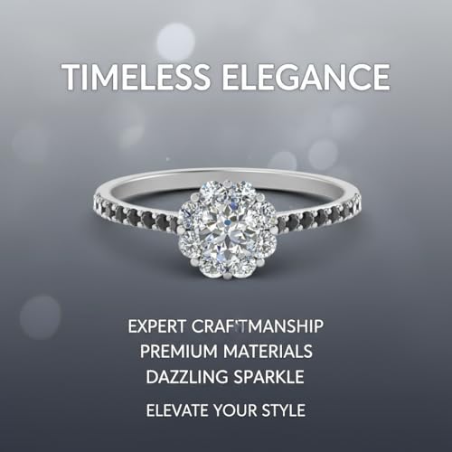 Image of Choose Your Gemstone Flower Halo Diamond CZ Ring 925 Sterling Silver Round Shape Halo Engagement Rings Everyday Jewelry Wedding Jewelry Handmade Gifts for Wife US Size 4 to 12