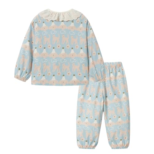 Mud Kingdom Girls Pajamas Set Long Sleeve Top and Bottom Kids Sleepwear Set 2-Piece Homewear2