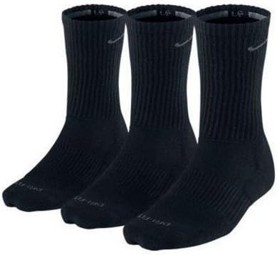 Nike Men's Dri-Fit Cushioned Crew Socks - 3 Pack (Black, XL Shoe Size: 12-15)