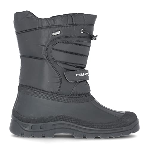 Trespass unisex adult Dodo Snow Boots, Black, 10 UK - Image 5