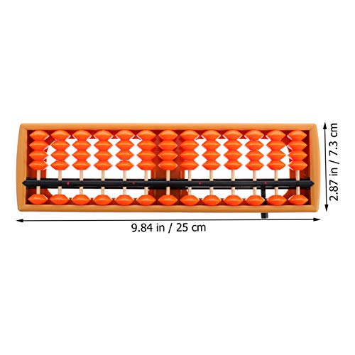 STOBOK Ãbaco de Contas Chinesas de 13 Dígitos Hastes Ãbaco Aritmética Soroban Estudante Calculando Q