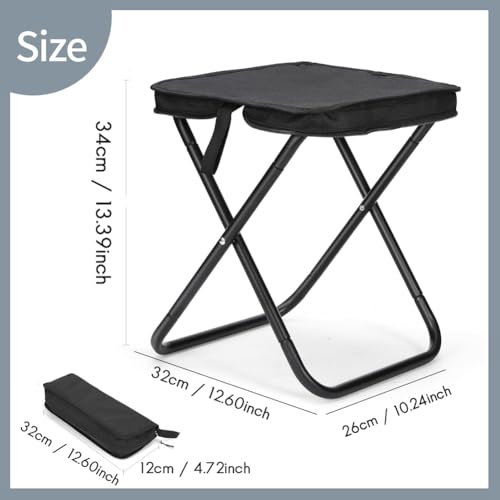 Tabouret de camping pliable et portable de 13,4 pouces pour jardin et pêche - 3