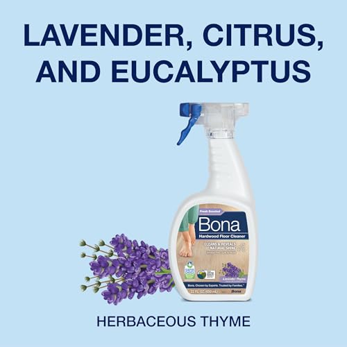 Image of Bona Hardwood Floor Cleaner Spray - 32 fl oz - Lavender Thyme - Includes Filled Bottle + Concentrate Refill for Hardwood Floor Cleaning