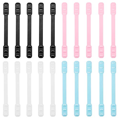 ZITFRI 20 Pcs Extension de Masque Crochet Oreille de Masque Anti-Serrage Réglable Sangle Antidérapante