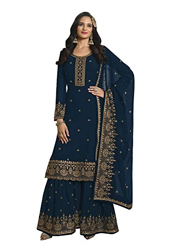 Image of Henith Collection Indian /Pakistani Party Wear Wedding Wear Palazzo Style Salwar Suit for Women