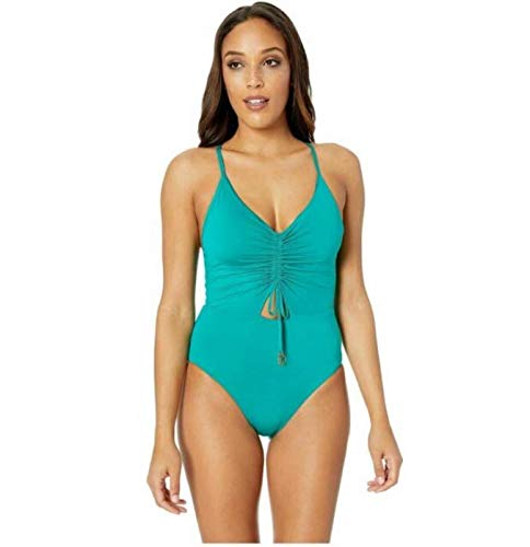 Soluna Swim Under The Sun Shirred Front One-Piece Aquarius MD