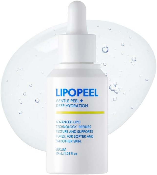 LIPOPEEL 1.1 fl oz (30 ml) Introduction Serum, Mild Peel x Nano-Capsule Glutathione Blend, Pores, Dullness, Care, AHA BHA PHA, Niacinamide, Vitamin C Derivative