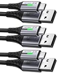 INIU Cavo USB Type-C, Cavo USB A a USB C 3,1A Ricarica Rapida [3Pezzi/0,5+2+2m] Lega Intrecciato in Nylon QC 3,0 Cavo Tipo C per iPhone 17 16 15, Samsung S25 24 Ultra, Xiaomi Huawei Pixel OnePlus ECC.
