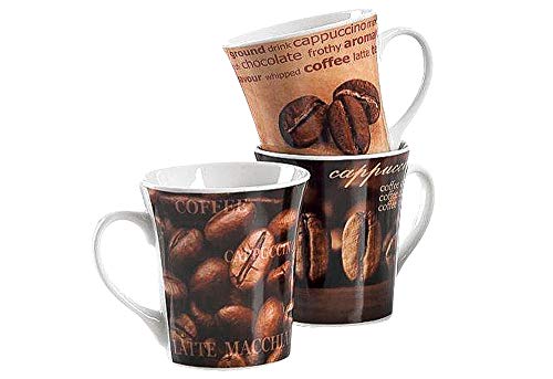 Unbekannt Flirt by R&B Kaffeebecher Rustica 3 farbig Sortiert 312 ml 10,2cm 9,3cm, 6 Stück