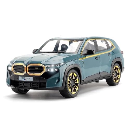 Image of Invite Enterprise 1:24 B-M-W XM SUV Model Car Zinc Alloy Pull Back Toy Diecast Toy Cars with Openable Doors, Sound and Light for Kids Boy Girl Gift (Grey Color)