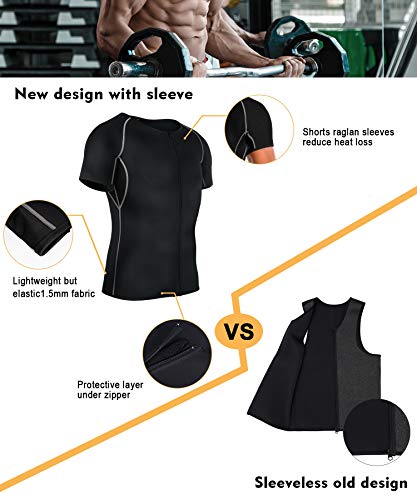 image for TAILONG Neoprene Sweat Suit Weight Loss Shirt Men Exercise Clothes Sau