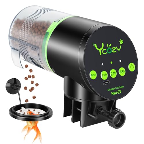 Ycozy Futterautomat Aquarium Steckernetzteil mit Typ-C-Kabel Automatischer Fischfutterspender Urlaub Fisch Futterautomaten Betta/Schildkröten Feuchtigkeitsdichter Container mit Schwimmende Ycozy Futterautomat Aquarium Steckernetzteil mit Typ-C-Kabel Automatischer Fischfutterspender Urlaub Fisch Futterautomaten Betta/Schildkröten Feuchtigkeitsdichter Container mit Schwimmende