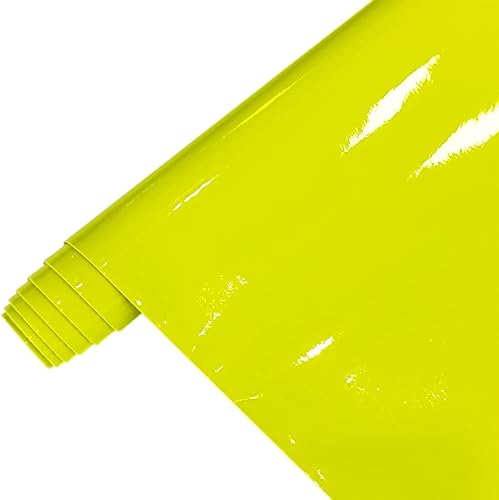 Miniatura 9 de Rollo de piel sintética con espejo brillante de 11.8 x 53 pulgadas, vinilo brillante de color sólido para manualidades, arcos, aretes, manualidades