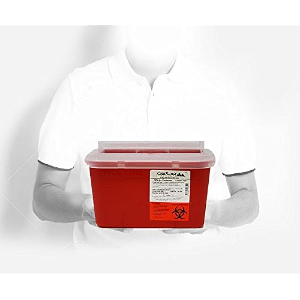 OakRidge Products Un galón de los sostenidos Contenedores con Aumento de la tapa (3 unidades) MEDIO rojo