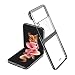 Produktbild ANLYGOLD Handyhülle Kompatibel mit Samsung Galaxy Z Flip 3 5G Hülle, Transparent Galvanisieren Hartes PC Handyhülle Anti-Gelb Kratzfest Bumper Case für Samsung Galaxy Z Flip 3 (Clear-Black)