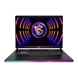MSI Raider GE78HX 17" 240Hz QHD+ Gaming Laptop Computer, 13th Gen Intel Core i9-13950HX, NVIDIA GeForce RTX 4090 16GB GDDR6, 64GB DDR5-5600 RAM; 2TB NVMe SSD, Windows 11 Pro, 13VI-086US - Dark Grey