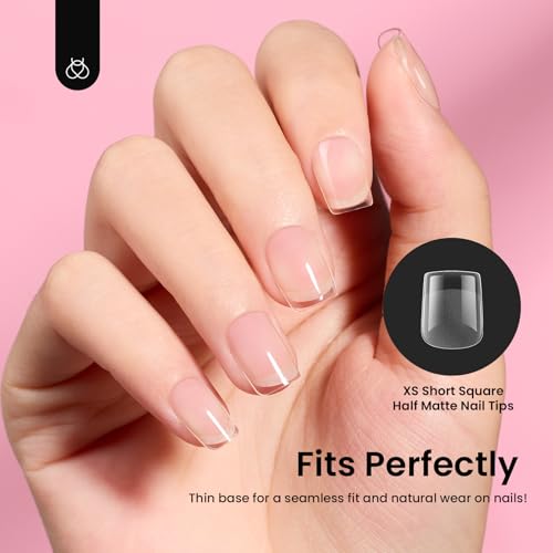 Image of Beetles Gel Nail Tips 288Pcs Extra Short Square Etch-X Fake Nails