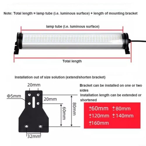 Iluminación LED para CNC fabricada en aluminio anodizado resistente a impactos duros 8