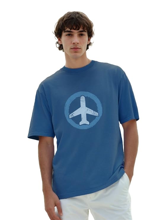 Image of Nobero Men's Oversized Graphic T-Shirt for Men | Soft Cotton | Drop Shoulder Relaxed Fit | Printed Casual Tshirt for Men